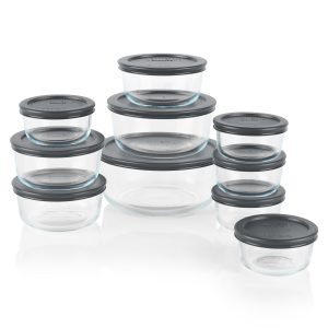 Pyrex? Simply Store? 20-piece Set with Gray Lids
