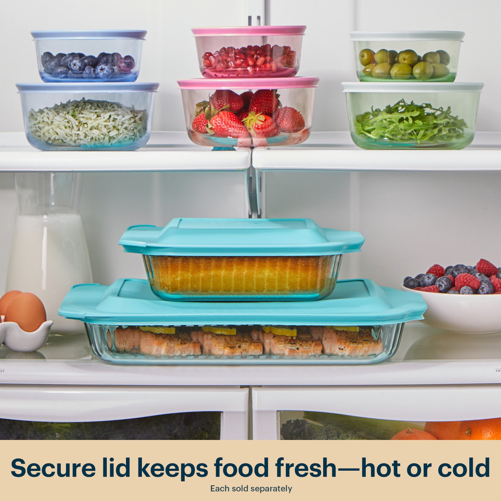 Pyrex? Sculpted Tinted Glass 8 Square Baking Dish. Aqua - Image 6