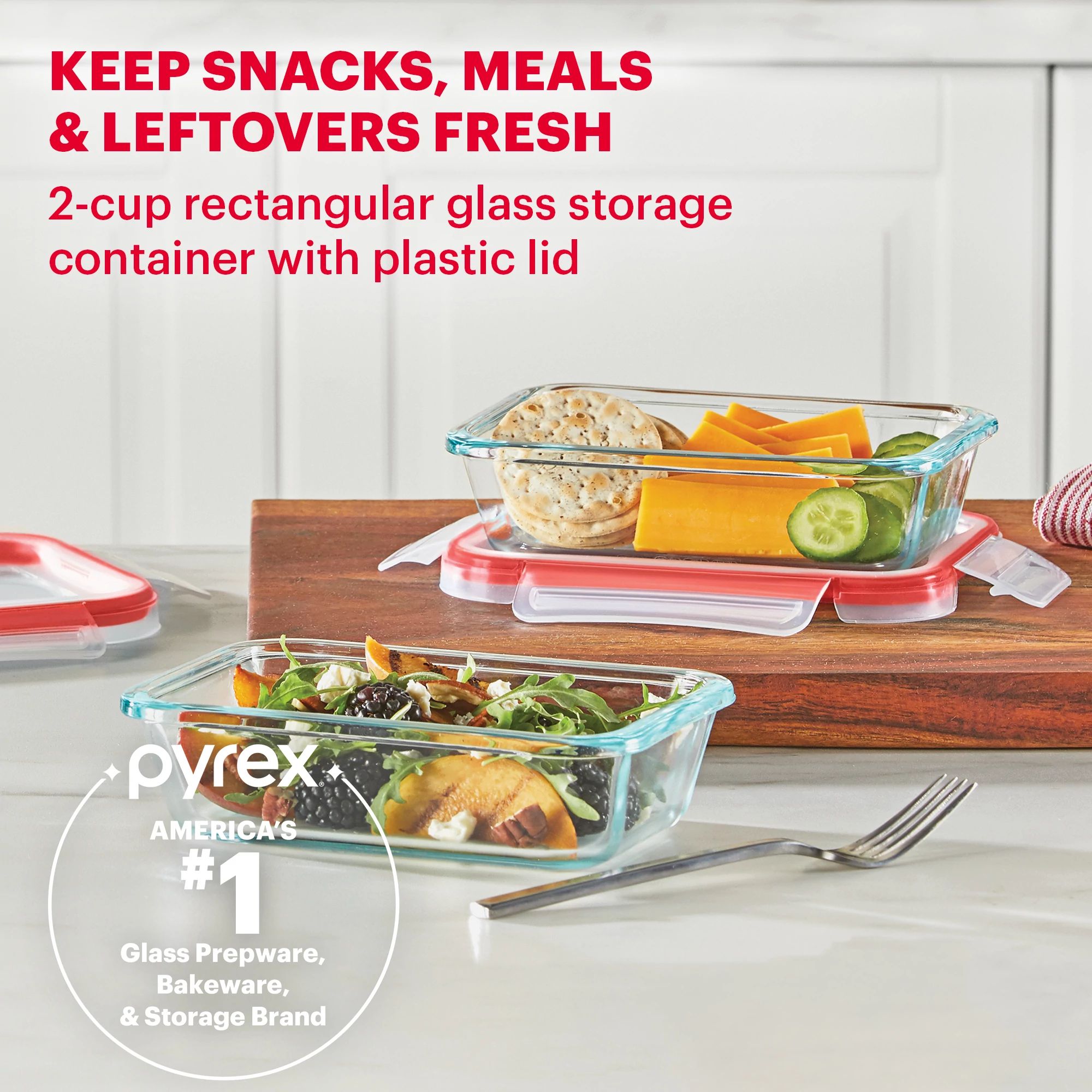Pyrex? Freshlock? 2-cup Rectangle Glass Storage - Image 3