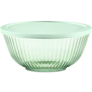 Pyrex® Colors Sculpted Tinted 2.3-quart Mixing Bowl with Lid. Green